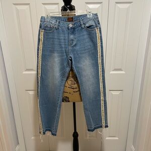 POL Blue Jeans with Fringe Detail